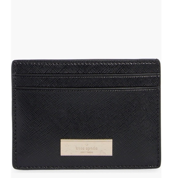 kate spade Handbags - Kate Spade Kenzie Card‎ Case, Slim Chic, Designer, Black Leather, NWT